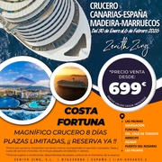 Crucero por LAS ISLAS CANARIAS Y MADEIRA