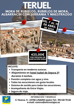 TERUEL, Mora de Rubielos, Rubielos de Mora, Albarracín con Serranía y Maestrazgo